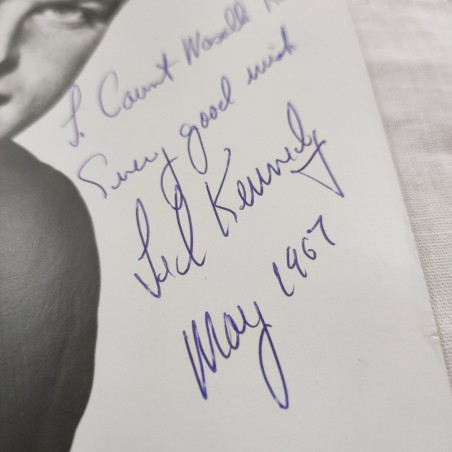 TED KENNEDY foto con dedica originale autografa
