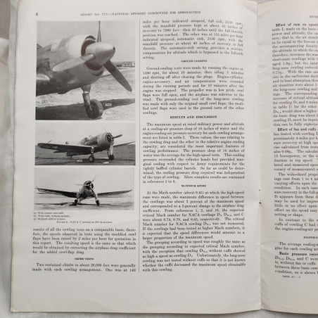 Opuscolo aviazione Americana anno 1943 aeroplano Curtiss XP-42