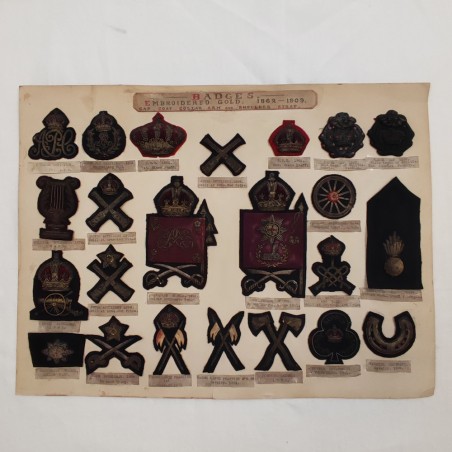 Collezione originali fregi da divisa inglesi 1862-1909