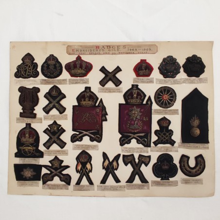 Collezione originali fregi da divisa inglesi 1862-1909