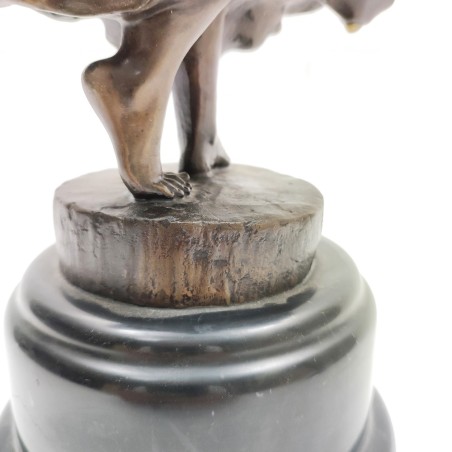 Scultura in bronzo ballerina orientale danzante