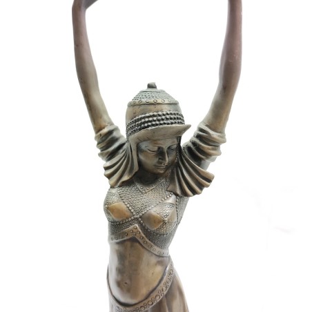 Scultura in bronzo ballerina orientale danzante