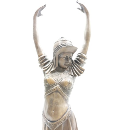 Scultura in bronzo ballerina orientale danzante