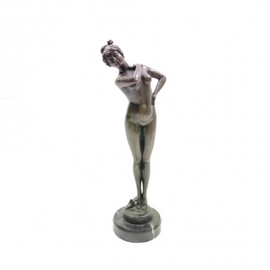 BC Zheng Scultura in bronzo figura femminile classica nuda in piedi