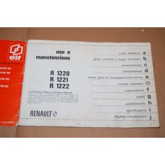 LIBRETTO USO MANUTENZIONE RENAULT 5 R 1220 1221 1222 ED. 1973 - DISCRETO 2