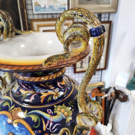 Vaso policormo ceramica di Faenza su originale di Molaroni Pesaro h. 67 cm