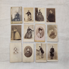 Lotto di 12 fotografie tardo 800 primo 900 personaggi modenesi