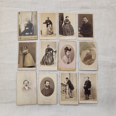 Lotto di 12 fotografie tardo 800 primo 900 personaggi modenesi