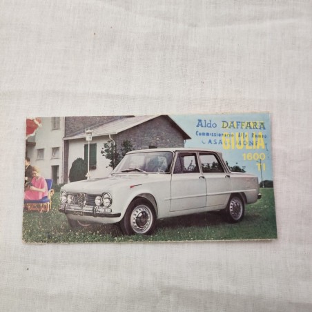 ALFA ROMEO GIULIA 1600 TI piccola brochure 16x8 cm