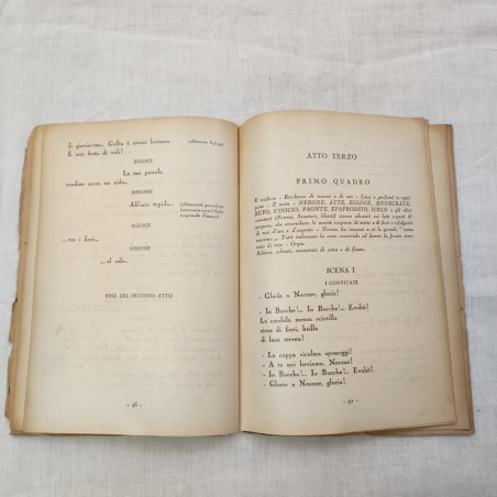 Pietro Mascagni libretto 1° edizione opera Nerone 1935 XIII