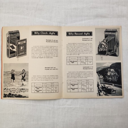 Catalogo macchine fotografiche e prodotti AGFA anno 1937 formato 18x21 cm