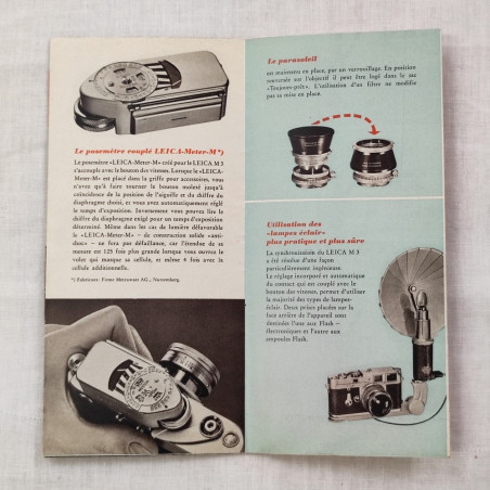 LEICA catalogo brochure macchina fotografica e accessori modello M3