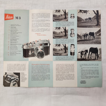 LEICA catalogo brochure macchina fotografica e accessori modello M3