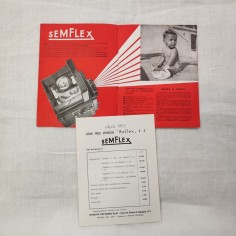 SEMFLEX litino prezzi + mini catalogo macchine fotografiche anno 1952 2