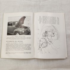 Fiat 500c libretto uso manutenzione 10 ed. anno 1951 originale 2