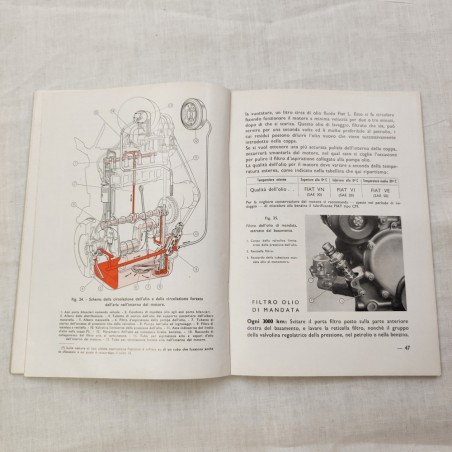 Fiat 500c libretto uso manutenzione 10 ed. anno 1951 originale