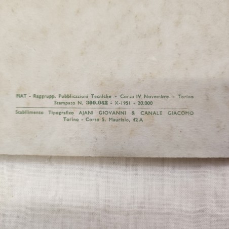 Fiat 500c libretto uso manutenzione 10 ed. anno 1951 originale