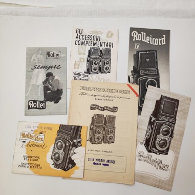 ROLLEIFLEX 8 tra opuscoli macchine fotografiche listini prezzi e istruzioni