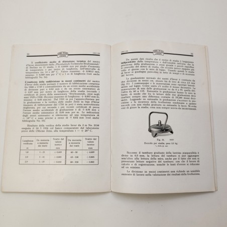 Opuscolo pubblicitario livelli topografici ZEISS anno 1940