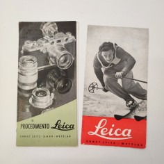 LEICA lotto di due opuscoli pubblicitari anni 50 2