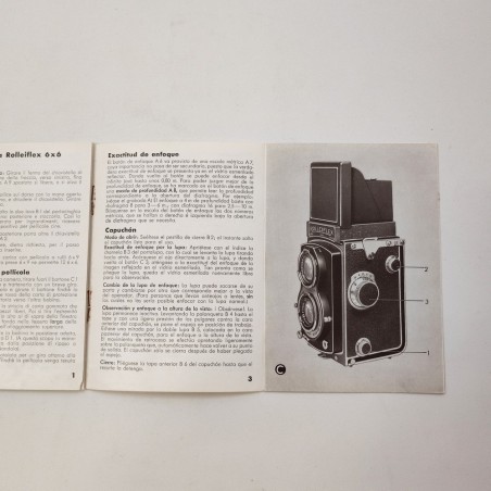 Libretto istruzioni fotocamera ROLLEIFLEX Standard 1939