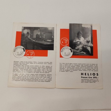 HELIOS opuscolo fotometro Zeiss 4 pagine, anni 50