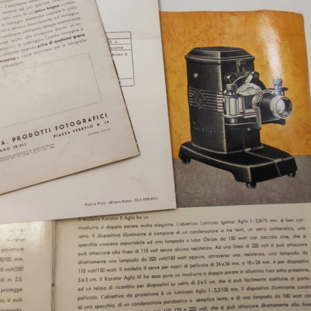 AGFA lotto di 3 opuscoli fotocamere anni 30