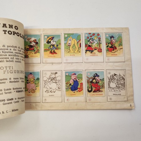 Album figurine Micky Mouse Topolino 1936 A. XV solo due mancanze