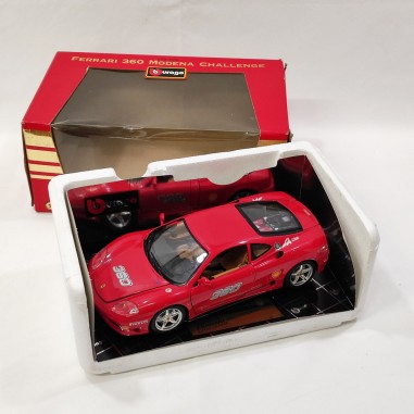 Burago 3378 Ferrari 360 Modena Challenge rossa box originale sc. 1/18