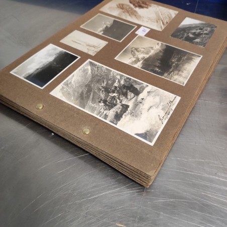 Vecchio album fotografie primi del 900 paesaggi montani Alpi piemontesi