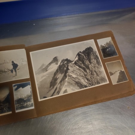 Vecchio album fotografie primi del 900 paesaggi montani Alpi piemontesi