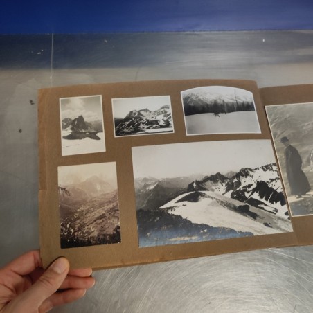 Vecchio album fotografie primi del 900 paesaggi montani Alpi piemontesi