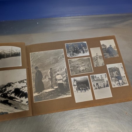 Vecchio album fotografie primi del 900 paesaggi montani Alpi piemontesi