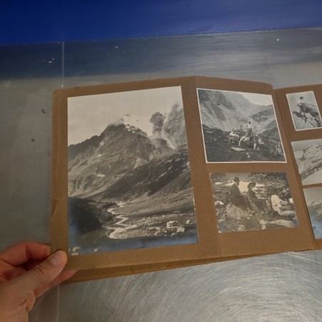 Vecchio album fotografie primi del 900 paesaggi montani Alpi piemontesi