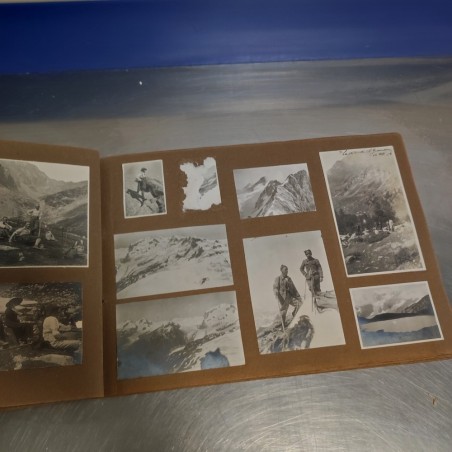 Vecchio album fotografie primi del 900 paesaggi montani Alpi piemontesi