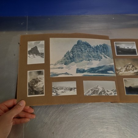 Vecchio album fotografie primi del 900 paesaggi montani Alpi piemontesi