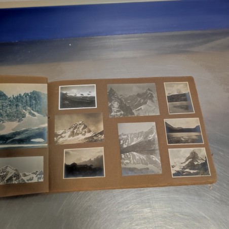 Vecchio album fotografie primi del 900 paesaggi montani Alpi piemontesi