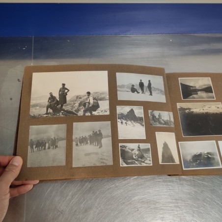 Vecchio album fotografie primi del 900 paesaggi montani Alpi piemontesi