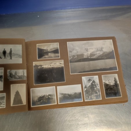 Vecchio album fotografie primi del 900 paesaggi montani Alpi piemontesi