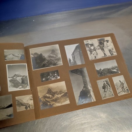 Vecchio album fotografie primi del 900 paesaggi montani Alpi piemontesi