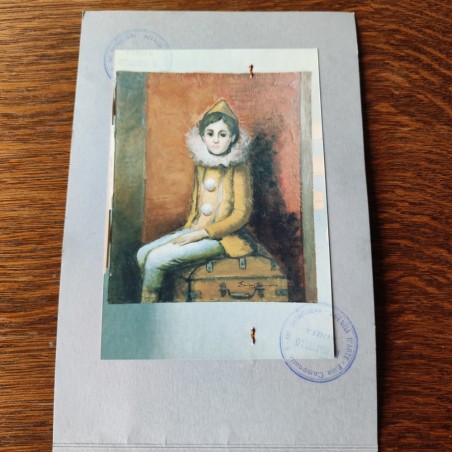 E. Barcelona Gonzales quadro olio su tela bambino seduto con abito giallo