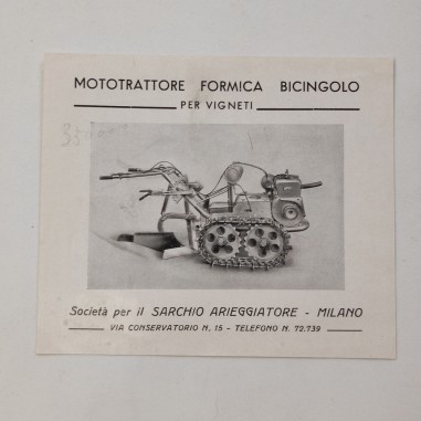 Mini brochure Mototrattore Formica Bicingolo per vigneti