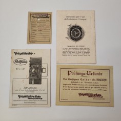 VOIGTLANDER libretto istruzioni garanzia e cartellino fabbrica