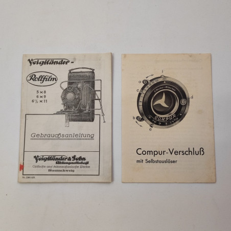 Voigtlander libretto istruzioni uso macchina fotografica Rollfilm in tedesco