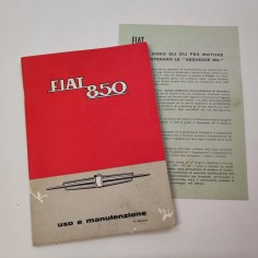 Fiat 850 libretto uso manutenzione 4° edizione 1964 + appendice
