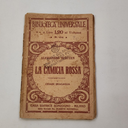 Libro La Camicia Rossa Alessandro Hertzen Biblioteca Universale