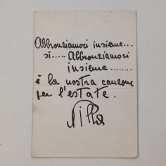 NILLA PIZZI fotografia su cartolina promozionale con dedica autografa 2