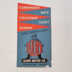Brochure pieghevole ALBIN Motor Co Kristinehamn Sweden motori marini