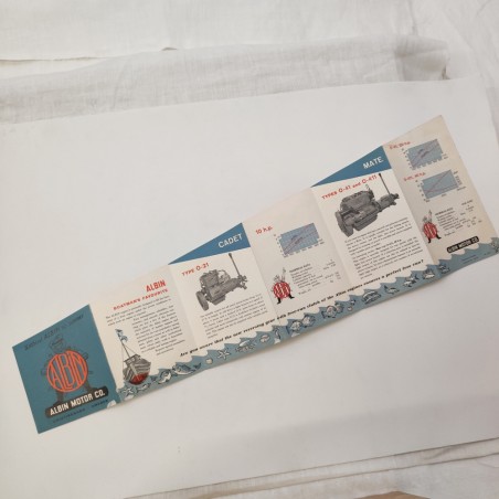 Brochure pieghevole ALBIN Motor Co Kristinehamn Sweden motori marini