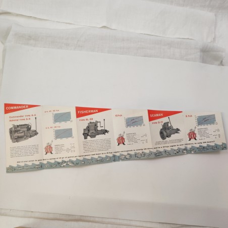 Brochure pieghevole ALBIN Motor Co Kristinehamn Sweden motori marini